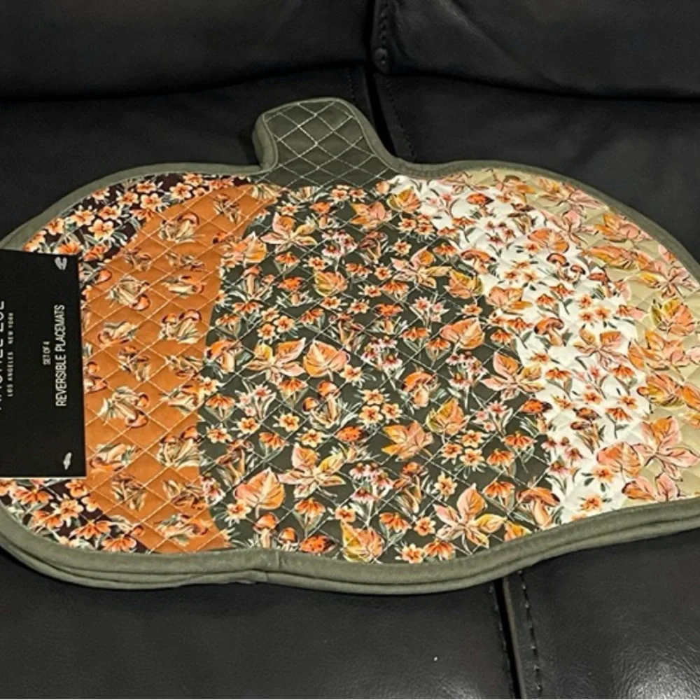 Thanksgiving Rachel Zoe Dreamy Pumpkin Placemats, Set of 4